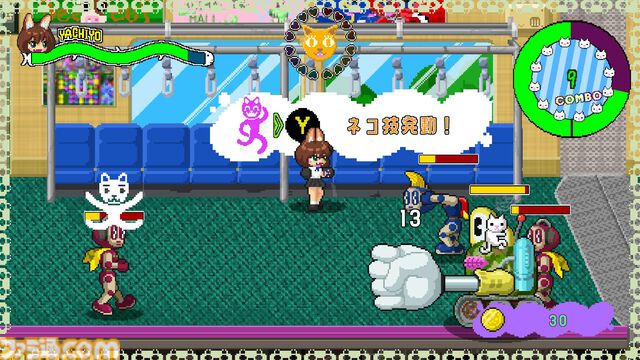 『ネコパワー！やちよ』猫ちゃんといっしょにワルモノ退治。90年代レトロ風のドット絵アクション体験版が公開