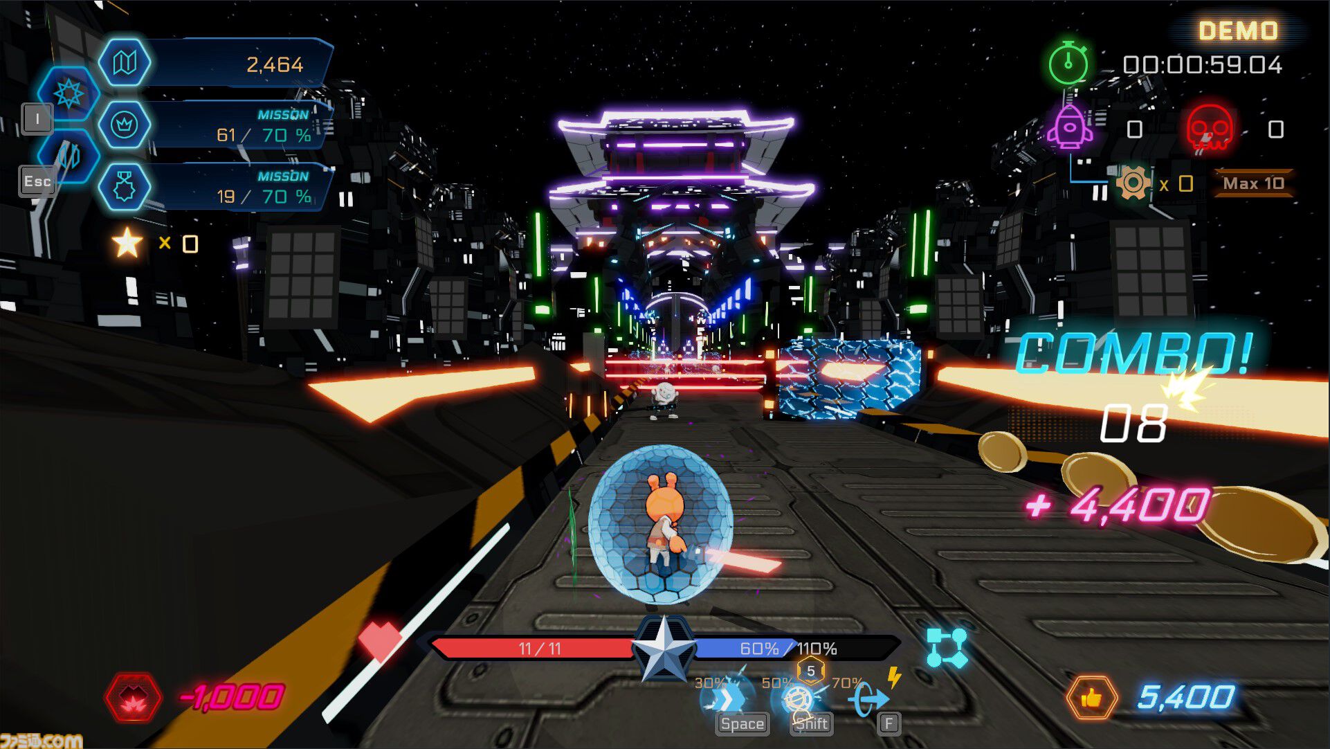 ラン＆ジャンプ系アクションゲーム『Star Rabbits』本日（5月20日）よりアーリーアクセス開始。“光のセーバー”を持ったうさぎの戦士がランダム生成された未来ステージを駆け抜ける