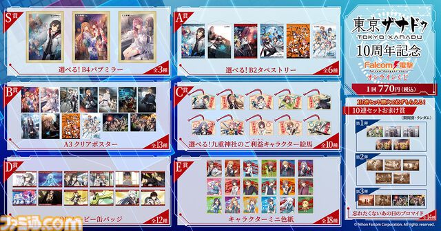 『東亰ザナドゥ』10周年記念オンラインくじが10月30日発売。九重神社のご利益キャラクター絵馬やタペストリーが当たる