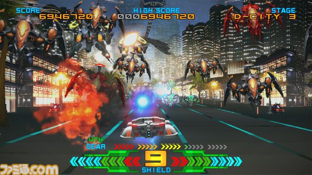 『ナイトストライカーGEAR』近未来ハイウェイを疾走する3Dシューティングの単体版が配信開始。『ナイトストライカー』の流れを汲む新作