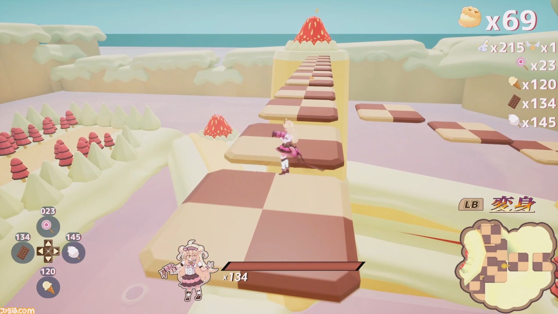 『シュークリームコレクトホイップ！』 個人開発によるポップな本格派3D箱庭アクションが2026年1月5日発売予定。『スーパーマリオサンシャイン』のゲーム性をインスパイア