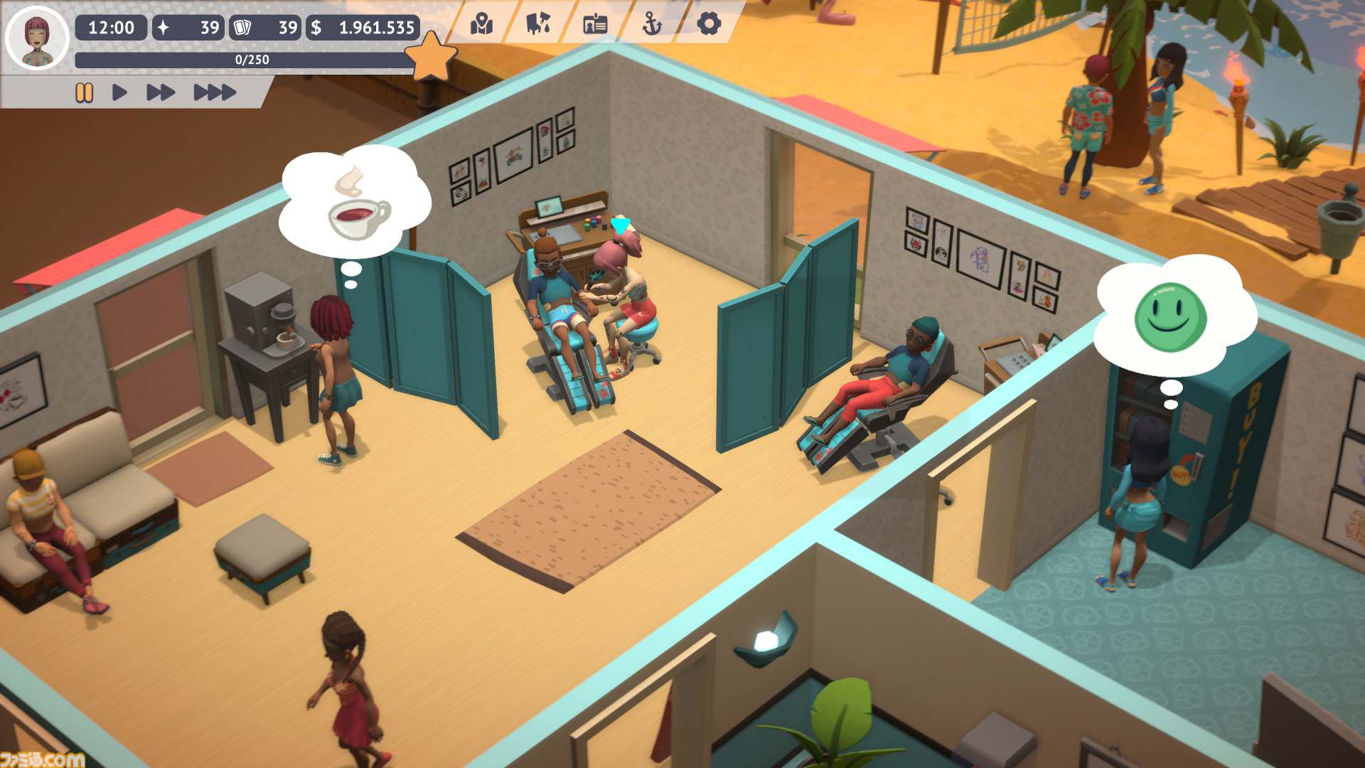 『Tattoo Tycoon』タトゥーショップ経営シミュレーションが本日（10/24）発売。自分好みのショップを展開し、街ゆく人々の心をタトゥーで掴め
