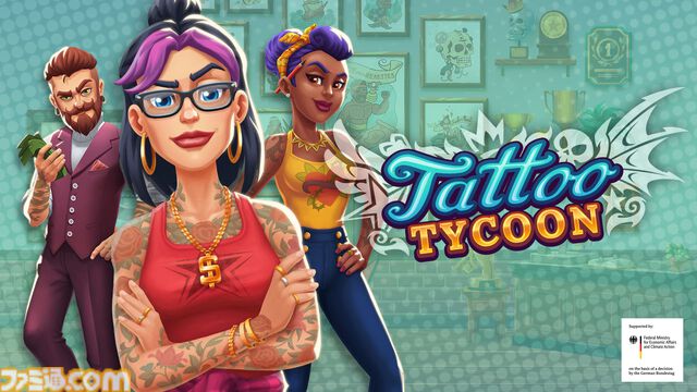 『Tattoo Tycoon』タトゥーショップ経営シミュレーションが本日（10/24）発売。自分好みのショップを展開し、街ゆく人々の心をタトゥーで掴め