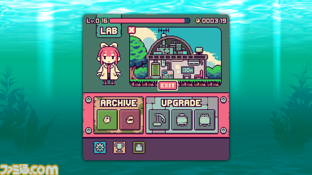 『終末ミジンコラボラトリー』終末世界で働く少女を見守る放置系ゲーム。PCデスクトップ画面の片隅で微生物サンプル集め