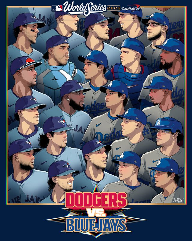 【MLB】『マブカプ』風イラストが公開され話題に。ワールドシリーズ開幕にあわせて格ゲーマーからも注目を集める【ドジャースvsブルージェイズ】