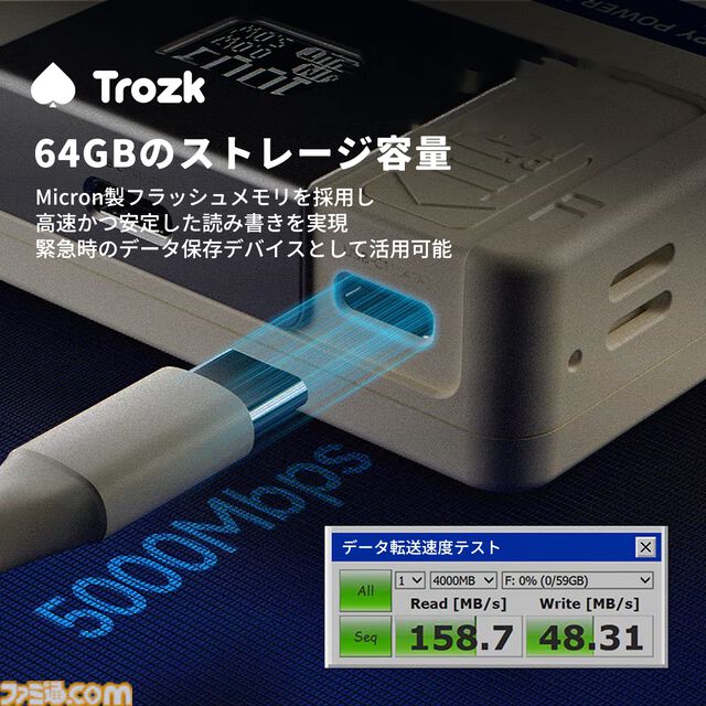 【懐かしい】フロッピーディスク型モバイルバッテリー“TP09U”が販売中。内蔵の高速ストレージ（64GB）によりデータ保存も可能