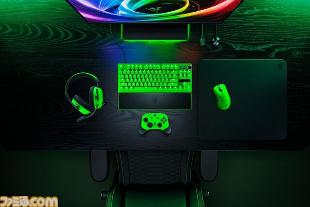 Razerを象徴する緑を基調にした新カラバリ“Esports Green Collection”が登場。マウスやキーボード、ヘッドセッドなど全9製品が展開