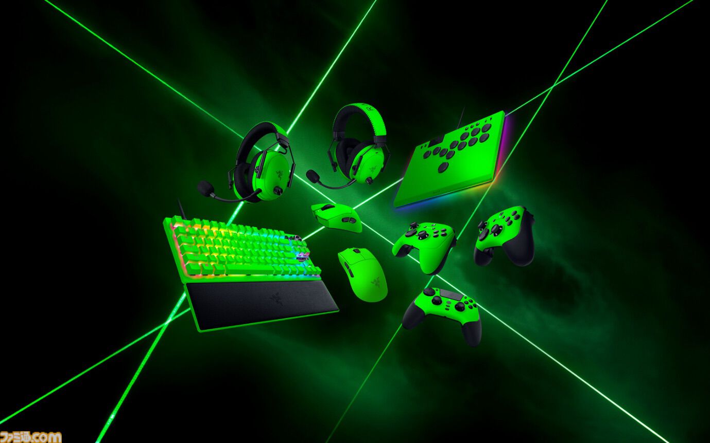 Razerを象徴する緑を基調にした新カラバリ“Esports Green Collection”が登場。マウスやキーボード、ヘッドセッドなど全9製品が展開