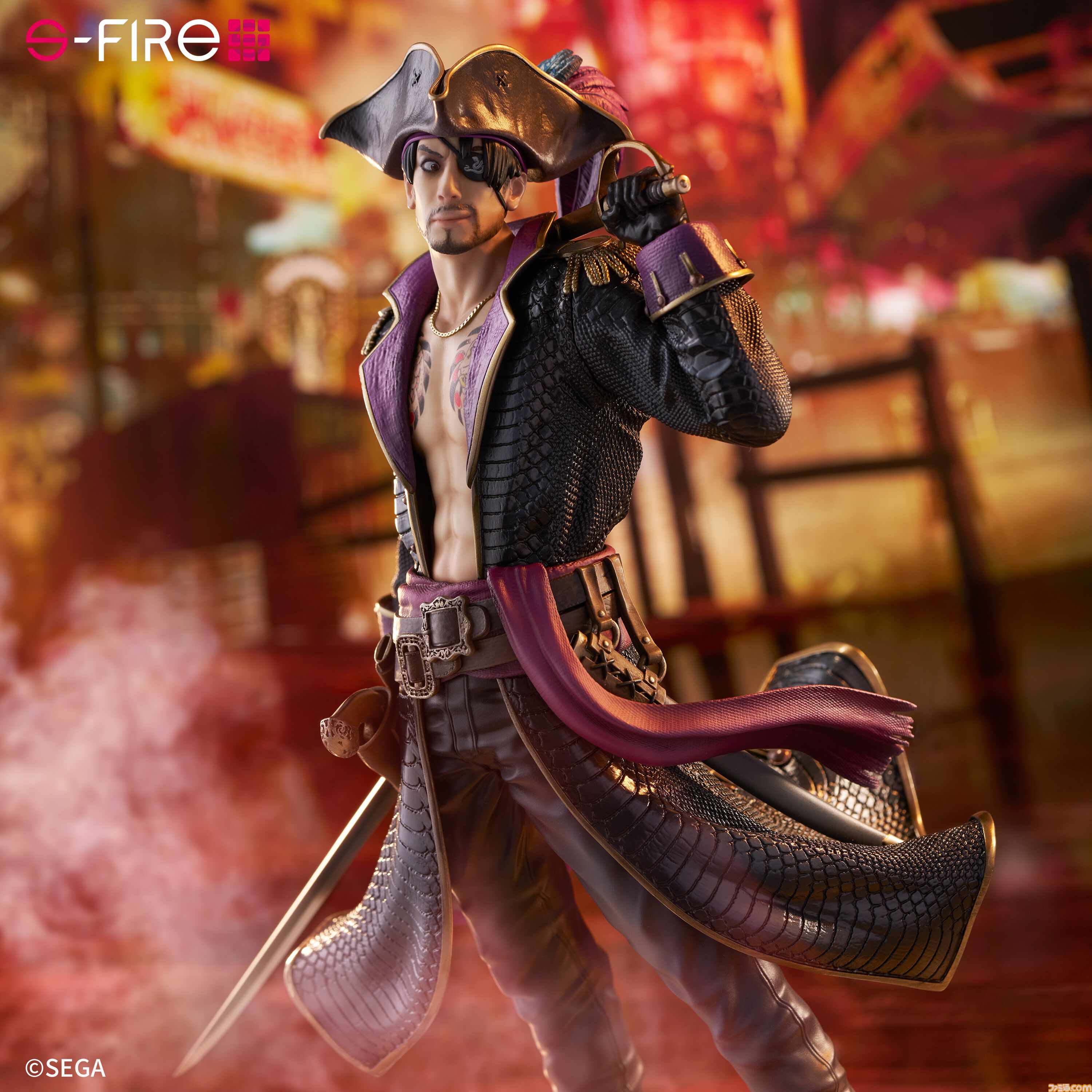 『龍が如く8外伝』1/7スケールのキャプテン真島フィギュア予約受付中。セガストアオンラインでは「ゴロー海賊団！」のセリフアクスタと手配書ポスターも付いてくる