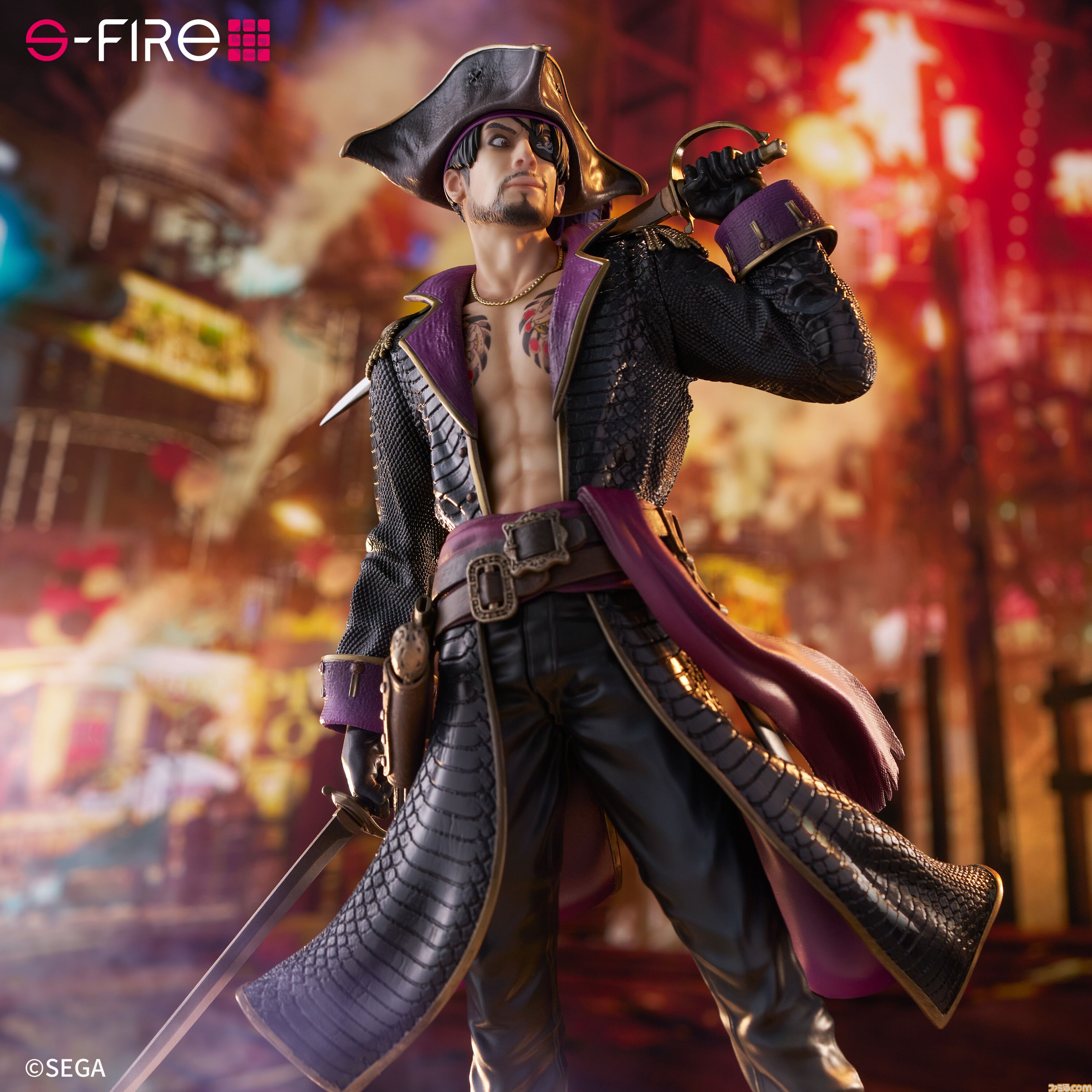 『龍が如く8外伝』1/7スケールのキャプテン真島フィギュア予約受付中。セガストアオンラインでは「ゴロー海賊団！」のセリフアクスタと手配書ポスターも付いてくる