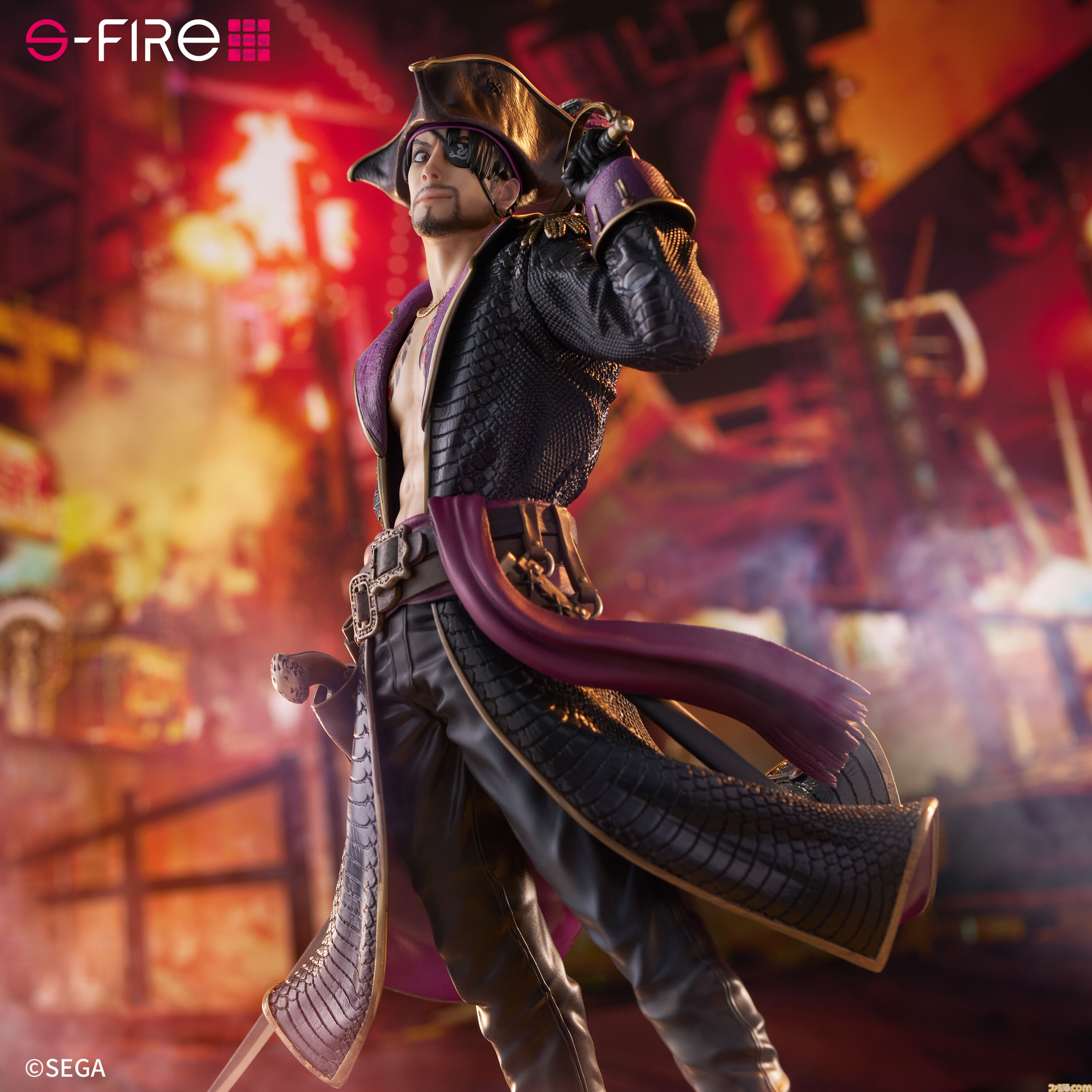 『龍が如く8外伝』1/7スケールのキャプテン真島フィギュア予約受付中。セガストアオンラインでは「ゴロー海賊団！」のセリフアクスタと手配書ポスターも付いてくる