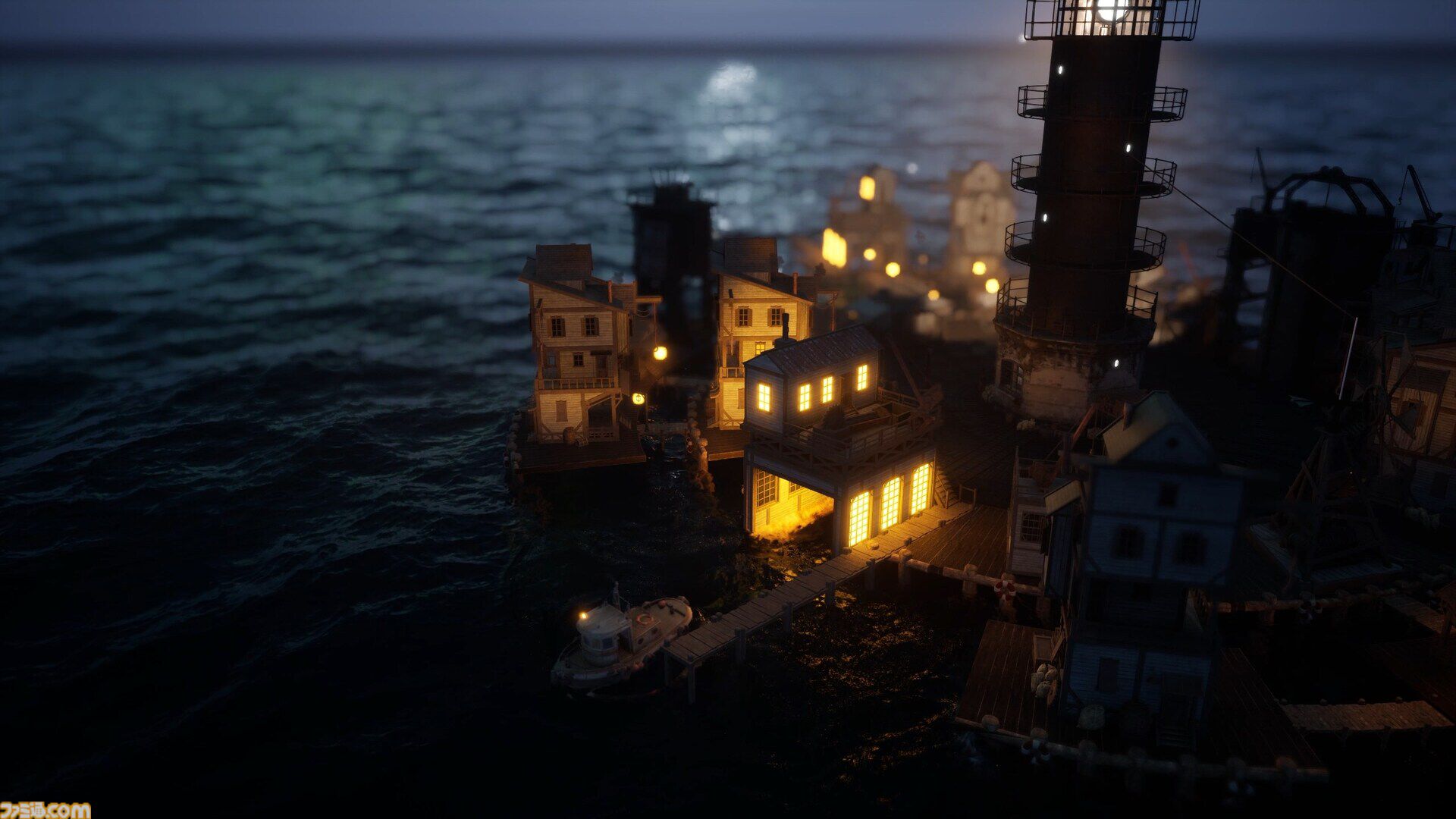 『Drownlight』大洪水に見舞われた世界で都市開発を行うシミュレーションゲームが公開。灯台の光を絶やさずに生存者を集め、闇の脅威を退く