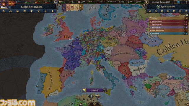 『ヨーロッパ ユニバーサリス V』統治者としての器が試される歴史シミュレーションシリーズ最新作が発売。野心を抱きながら、繁栄する国家を築け