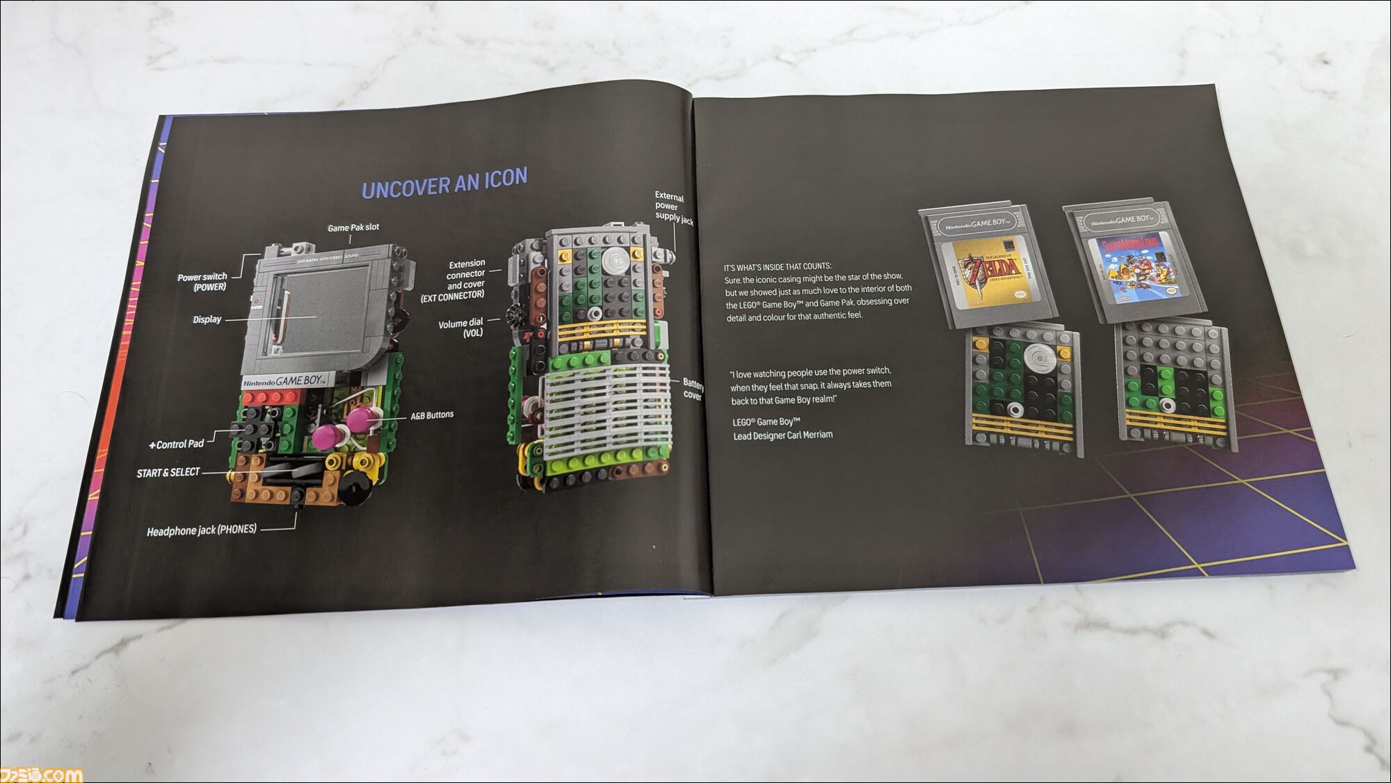 レゴのゲームボーイを作ってみました！ 実物と並べてわかる再現度の高さ、ボタンやスリッドのディテールに感動