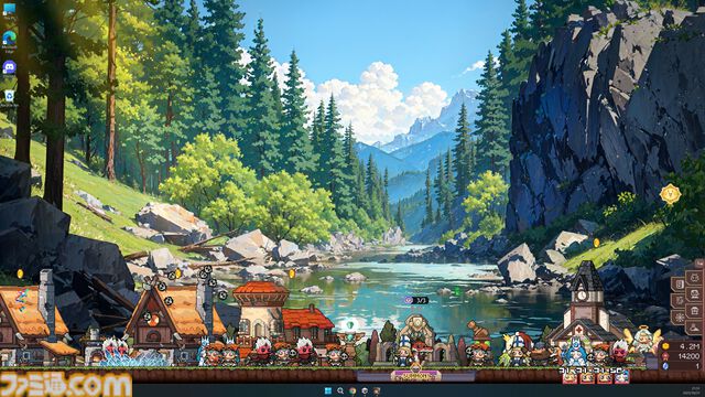 『だらだら村』デスクトップでのんびり村づくり。作業の合間に遊べる、100時間超えのボリュームを誇る放置系ゲームがSteamで配信