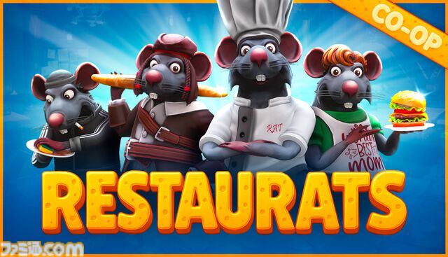 『Restaurats』ネズミシェフの協力クッキングがSteamで配信。料理は投げて提供、迷惑客は殴ってよし。フードファイトやギャンブルも巻き起こる