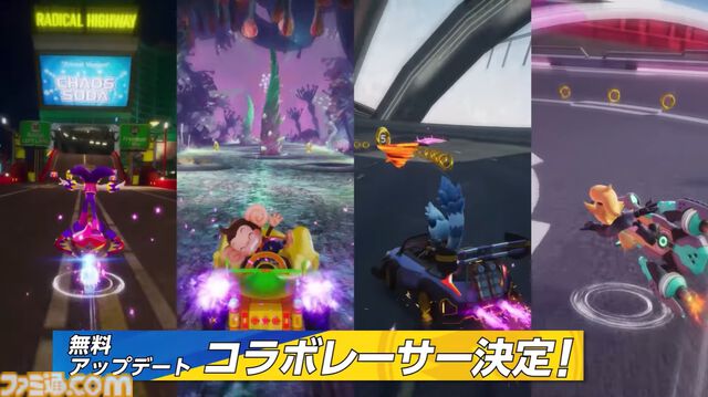 『ソニックレーシング クロスワールド』無償DLCでナイツ、アイアイ、タングル＆ウィスパーが実装。有償DLC第2弾“スポンジ・ボブ パック”は11月20日発売【State of Play 日本】