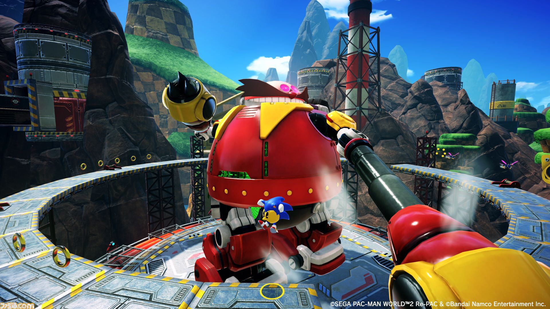 【パックマンワールド2 リ・パック】『ソニック』コラボDLCが配信開始。ソニックの宿敵“Dr.エッグマン”と対決するステージなどを収録