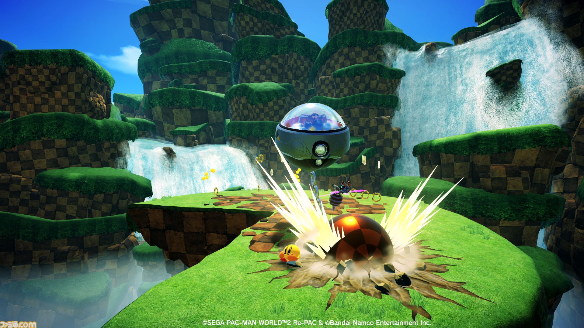 【パックマンワールド2 リ・パック】『ソニック』コラボDLCが配信開始。ソニックの宿敵“Dr.エッグマン”と対決するステージなどを収録
