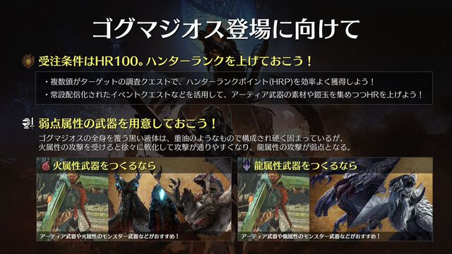 モンスターハンターショーケースが12月上旬に配信。『モンハンワイルズ』ゴグマジオス実装などのアップデート第4弾情報や、『モンハンストーリーズ3』新情報が公開