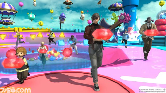 『FF14』にて『フォールガイズ』コラボイベント再び！ 障害物を乗り越えてクラウンをつかみ取る限定アトラクションが登場するほか、多数のコラボアイテムがゲット可能
