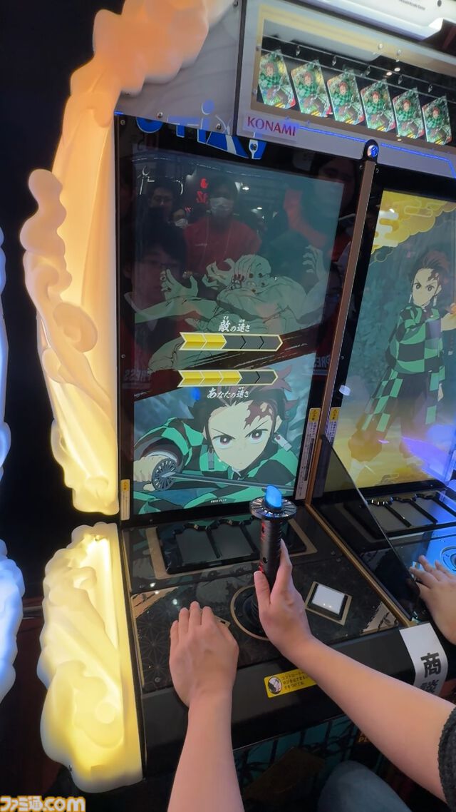 『鬼滅の刃 日輪バトルスラッシュ』日輪刀を操作して戦うアクションゲームがAMエキスポ2025で初プレイアブル。試遊レポや「鬼も登場する？」など気になる部分をチェック