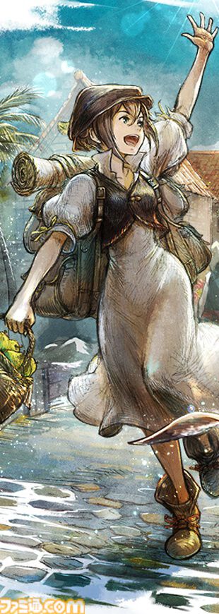 『オクトパストラベラー0』冒険をともにする新たなトラベラー・狩人、薬師、踊子の詳細が公開。フィールドコマンドや親交度、パーティーチャット、海での冒険も紹介