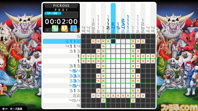 『ピクロスS』カプコン版/SNK版が11月27日配信。ピクロスを解くことで懐かしのキャラクターや名シーンが浮かび上がるクロスワードパズル