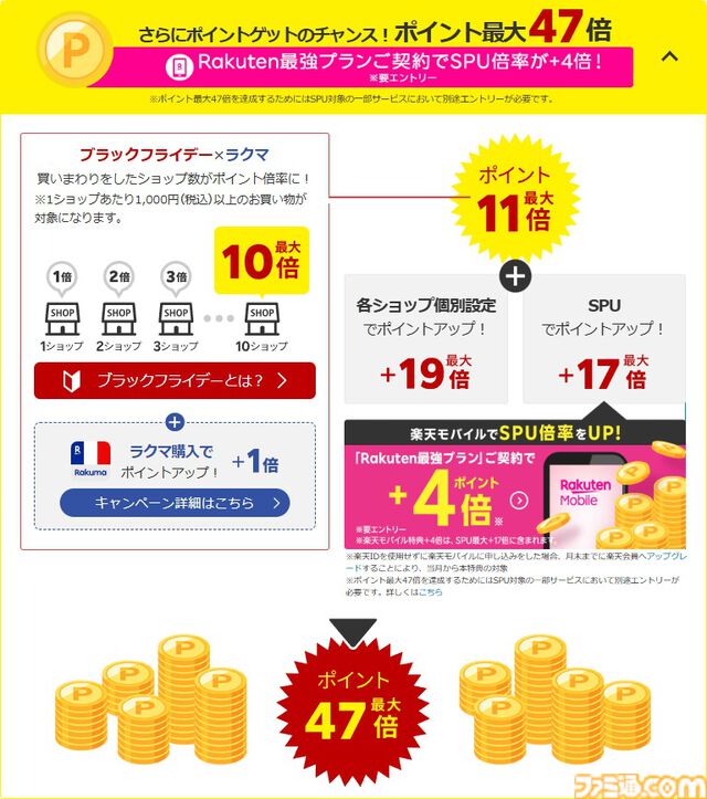 楽天ブラックフライデーでポイント最大47倍。PS5 Proが15000円オフ、『アストロボット』が37％オフ。コントローラーやゲーミングデバイスもセール中