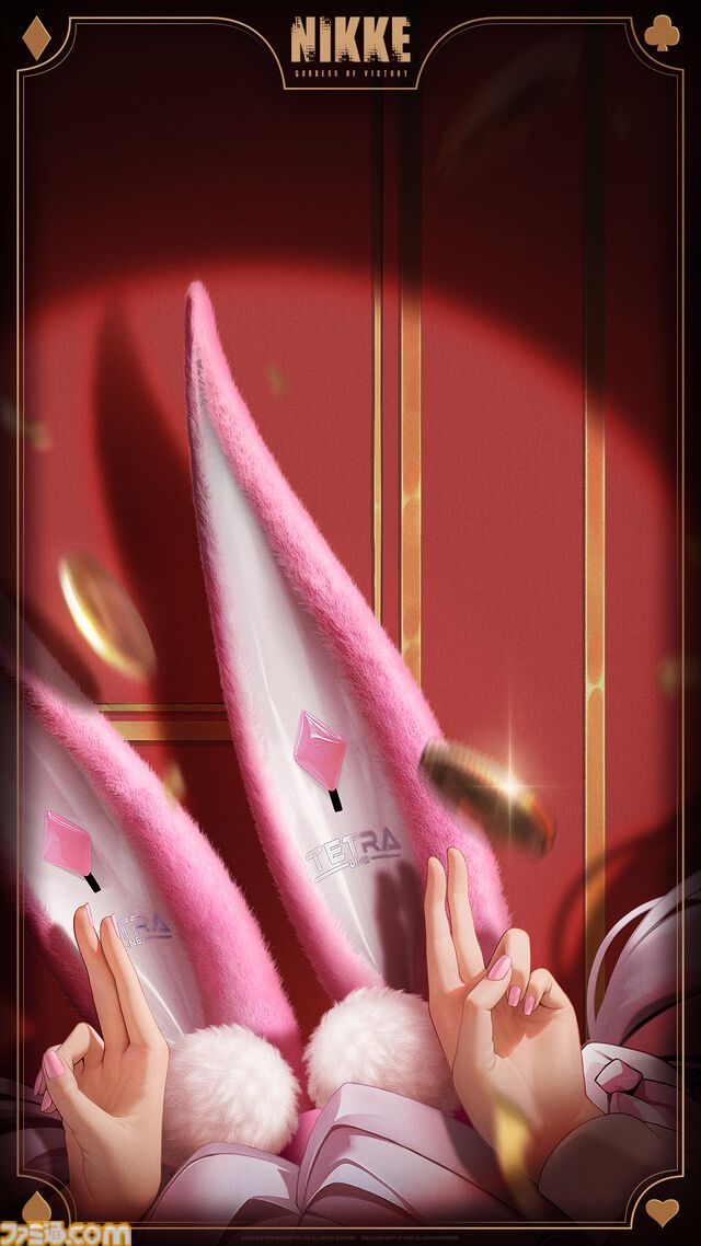 【NIKKE】コインラッシュの新人バニーガールのイラスト公開。破れたタイツにお尻と胸のほくろから、アリスとソーダとの考察が集まる【ニケ】