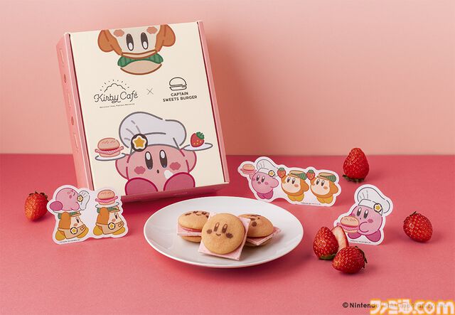 【カービィカフェ】ふわふわ刺繍トートバッグがかわいい。キャプテンスイーツバーガーコラボ、カービィの苺クッキーセットが12月1日発売