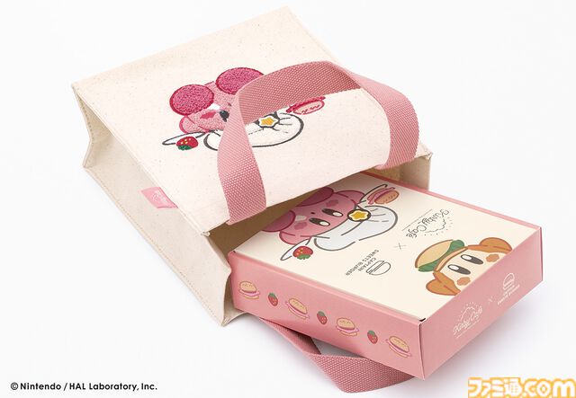 【カービィカフェ】ふわふわ刺繍トートバッグがかわいい。キャプテンスイーツバーガーコラボ、カービィの苺クッキーセットが12月1日発売