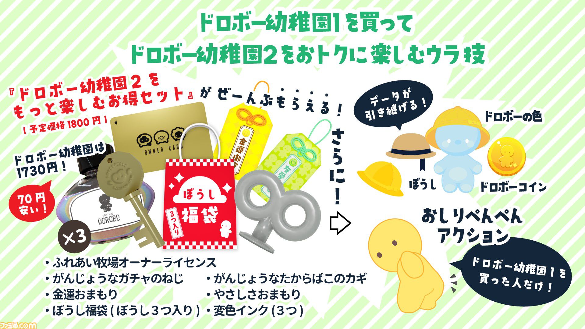 『ぬすんであそぼ！ドロボー幼稚園2』Switchで無料配信。ほかのプレイヤーと仲良く交流しながらお宝集め