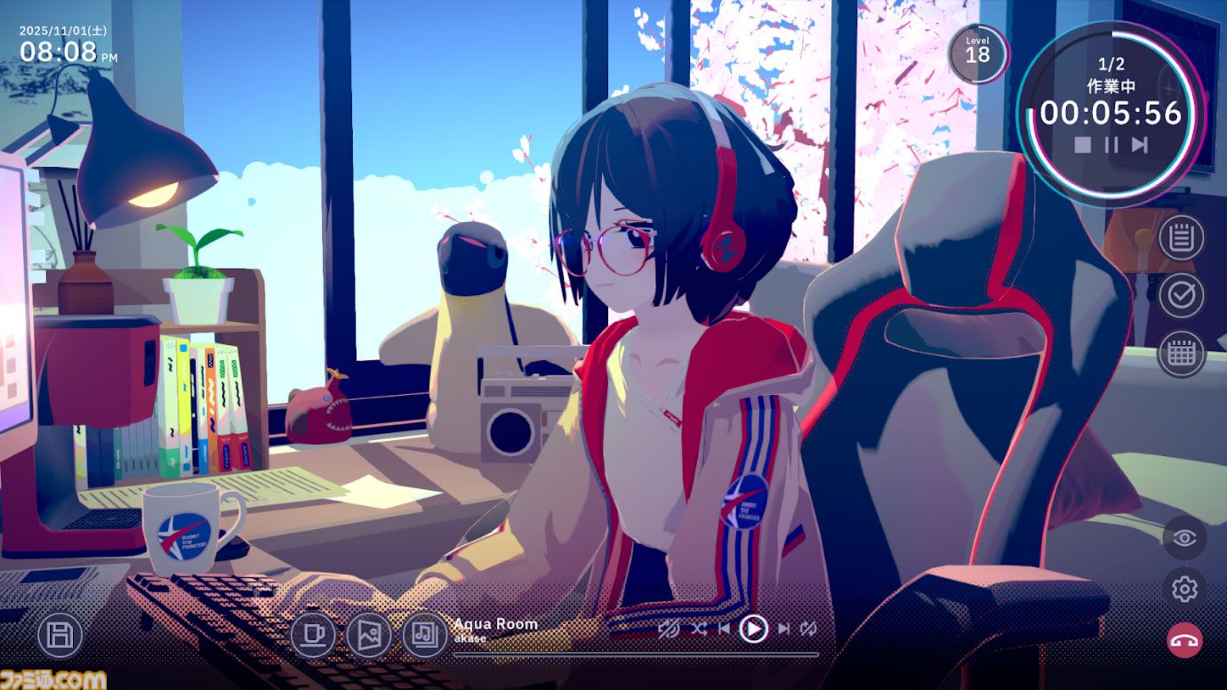 『Chill with You：Lo-Fi Story』10万ダウンロード達成。文学少女のサトネといっしょに作業通話するアドベンチャーゲーム。12月18日には追加アプデ