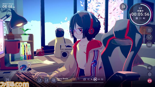 『Chill with You：Lo-Fi Story』10万ダウンロード達成。文学少女のサトネといっしょに作業通話するアドベンチャーゲーム。12月18日には追加アプデ