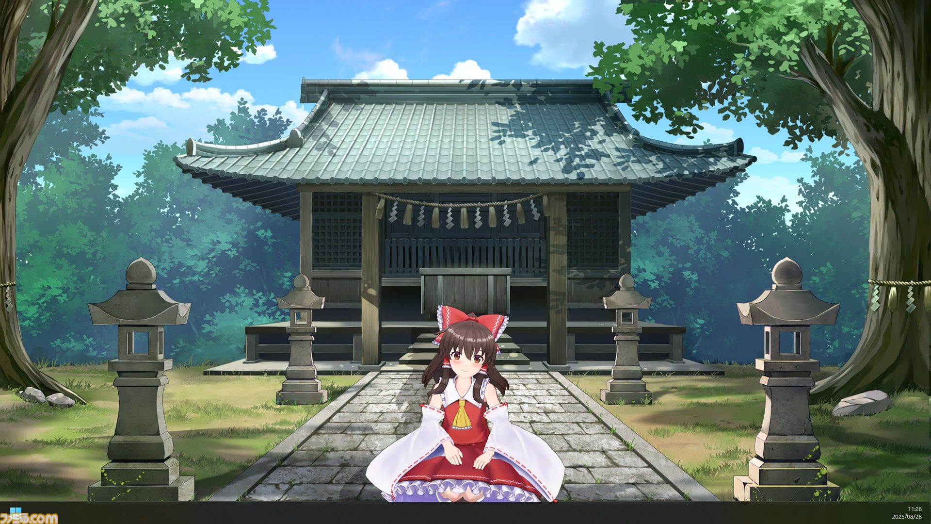 『東方』ゆっくり霊夢、博麗霊夢（声：上坂すみれ）が『デスクトップメイト』で配信開始。ゆっくりじゃないほうは箒を使った掃除モーションなどを披露