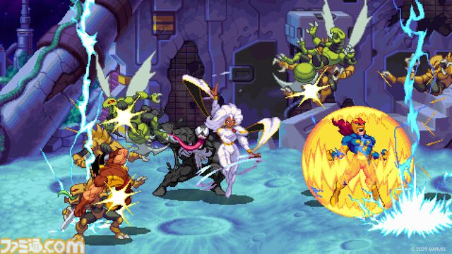 『マーベル コズミック インベージョン』スパイダーマンやウルヴァリンら15人のヒーローが参戦。ピクセルアートで描かれる横スクアクションが配信開始