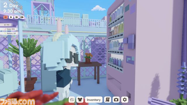 『YUME ROOF』日本の雑居ビルの屋上を心地のいい空間に。ボクセル調のグラフィックがかわいいサンドボックススローライフが発表