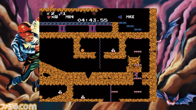 『スペランカー』40周年。下り坂でジャンプしたら死ぬゲーム史上最弱の主人公で有名な名作アクションゲーム。発光ダイオード付きカセットが懐かしい【今日は何の日？】