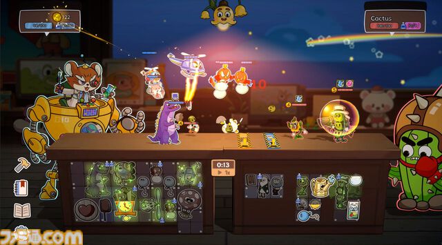 『カッポーン！おもちゃ対決』がSteam向けに本日（12/4）発売。かわいいトイたちがデスクの上で大乱闘をくり広げるオートバトルゲーム