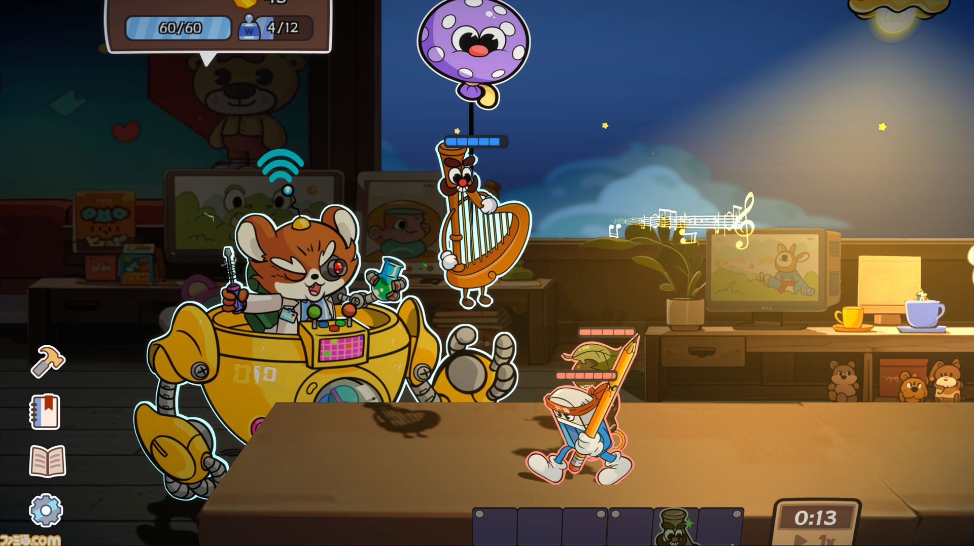 『カッポーン！おもちゃ対決』がSteam向けに本日（12/4）発売。かわいいトイたちがデスクの上で大乱闘をくり広げるオートバトルゲーム