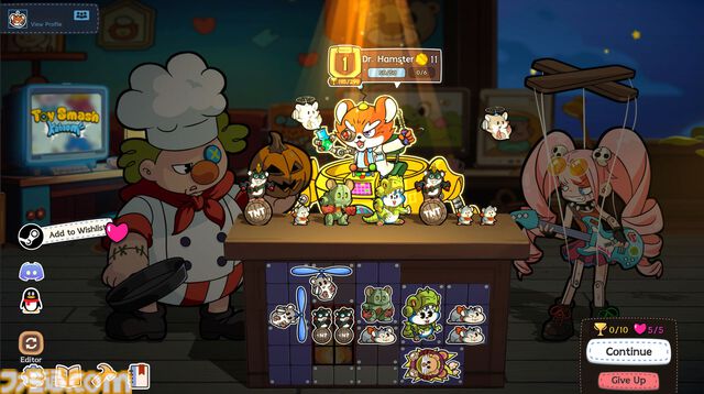 『カッポーン！おもちゃ対決』がSteam向けに本日（12/4）発売。かわいいトイたちがデスクの上で大乱闘をくり広げるオートバトルゲーム