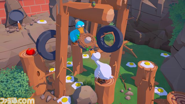 『An Eggstremely Hard Game』協力型タマゴ運びアクションの体験版が配信中。2羽のガチョウはタマゴを割らずにカオスなコースを踏破できるのか？