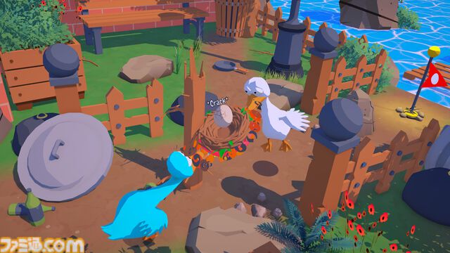 『An Eggstremely Hard Game』協力型タマゴ運びアクションの体験版が配信中。2羽のガチョウはタマゴを割らずにカオスなコースを踏破できるのか？