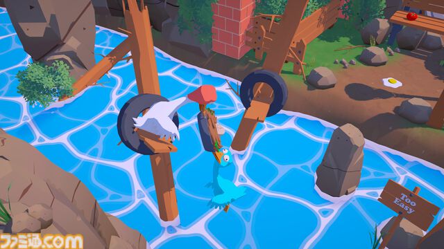 『An Eggstremely Hard Game』協力型タマゴ運びアクションの体験版が配信中。2羽のガチョウはタマゴを割らずにカオスなコースを踏破できるのか？