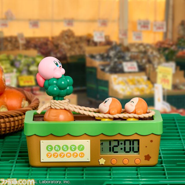 『星のカービィ』野菜モチーフのカービィのキュートなグッズが期間限定で再登場。アラーム音に合わせてカービィたちがせっせと動くデジタルクロックが新たにラインアップ