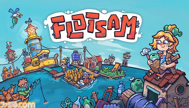 『Flotsam』水没世界でゴミを拾って浮島都市作り。集めた漂流物で自分だけの街づくりを楽しめる海上シティビルダーが正式リリース