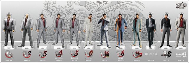 『龍が如く』歴代“桐生一馬”を並べて飾れるアクリルジオラマが登場。シリーズ20周年を記念した新作グッズの予約受付が本日（12/5）開始