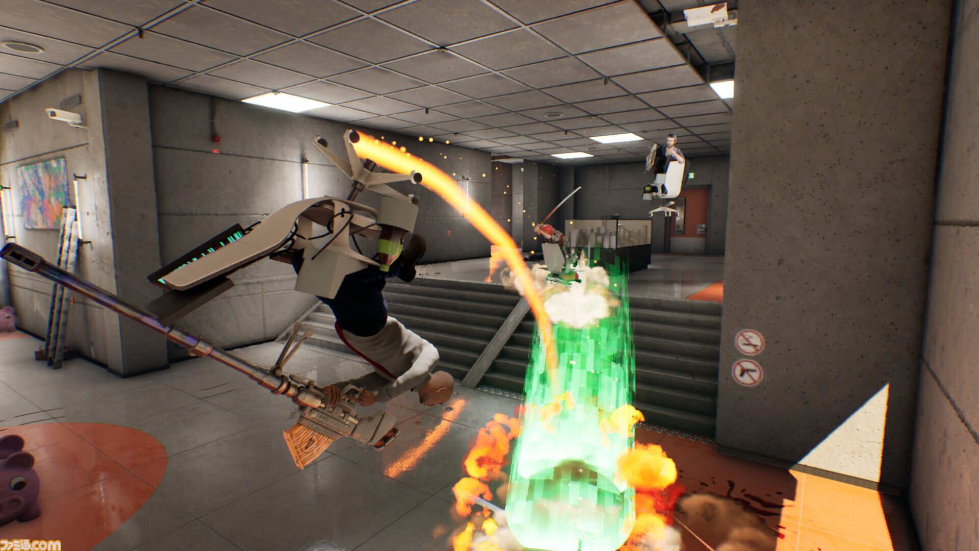 『Last Man Sitting』オフィスチェアに乗って蹴散らすぶっ飛びローグライトシューター発表。なぜか意志を持ったオフィス家具が襲いかかる