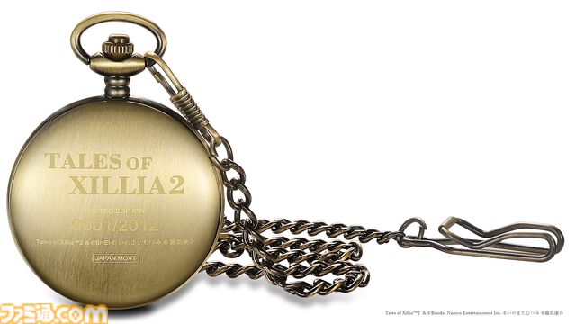 『テイルズ オブ エクシリア2』作中に登場する懐中時計を再現したコラボモデルが登場。原作の発売年にちなんだ各2012点限定で販売